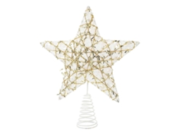 Enfeite De Estrela Leve Para Árvore De Natal, 30 X 25 Cm, Dourado, 1 Pacote Olysi Shop