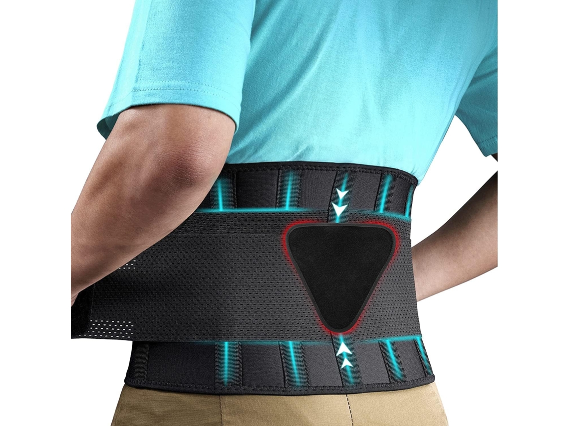 Lurelia Suporte Lombar L Para Costas Ergonómico Ajustável Preto
