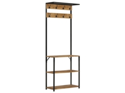 Coat Rack With Shoe Storage, Coat Racks With Shoe Storage Vidaxl Marrom Madeira