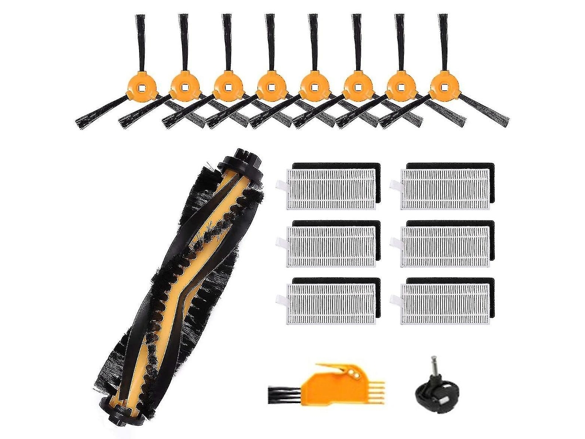23 pçs filtro de rodízio de escova lateral compatível com ecovacs deebot 600 601 605 710 n79