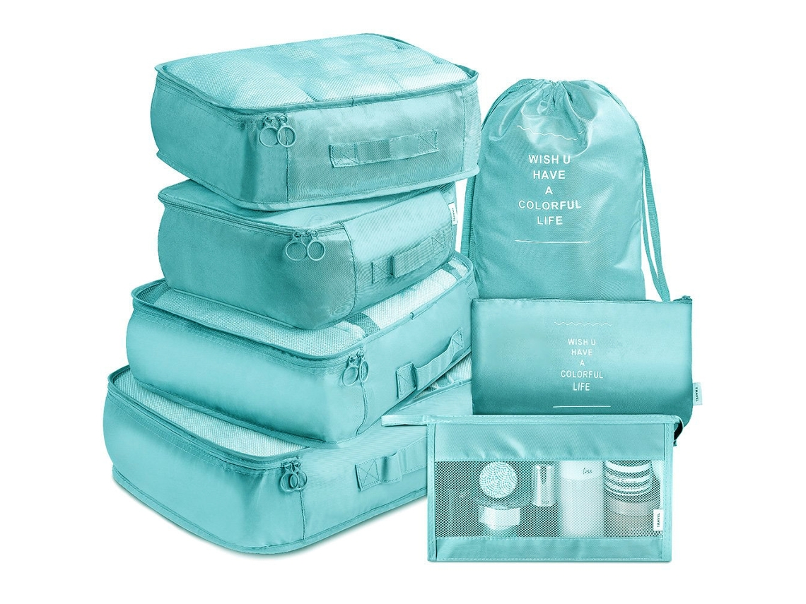 Conjunto Organizador de Mala Viagem, Azul Celeste BRILVIBERA