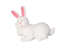 Enfeite De Coelho Branco Fofo Macio Simulação Decorativo Escultura Para Escritório E Casa