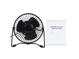 Ventilador Mesa Usb com Led Calendário Relógio e Temperatura