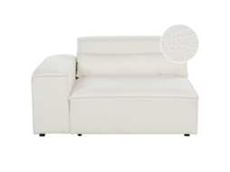 Módulo de Canto BELIANI Hellnar de Bouclé Branco Creme 131x126x70