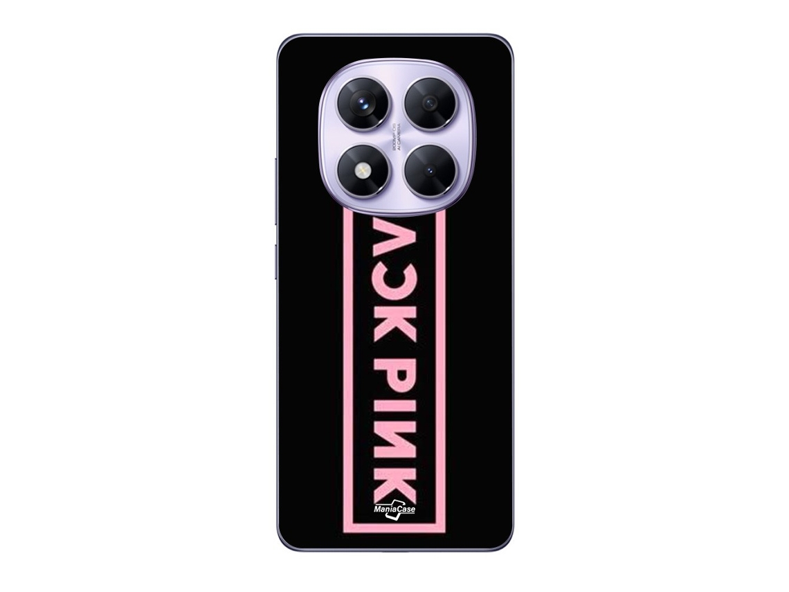 Capa Blackpink Bilhetes Vip Logótipo para Xiaomi Redmi Note 14 Pro 5G MANIACASE Preto