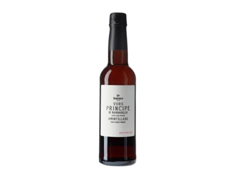 Vinho fortificado BARBADILLO Amontillado Príncipe V.O.R.S. Palomino Fino Jerez-Xérès-Sherry Meia Garrafa (0.37 L - 1 Unidade)