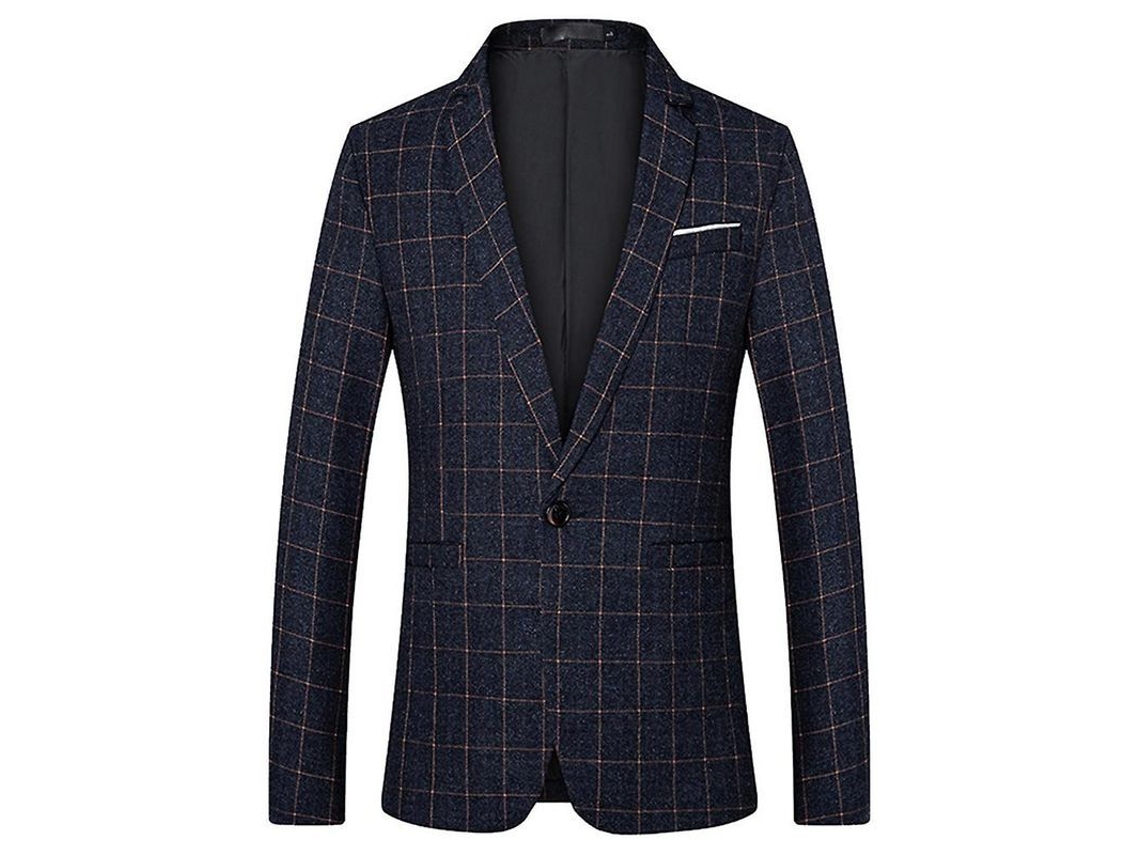 CHAQUETA DE TRAJE MYSTDIY para Casamento com Estampado a Quadrados Tamanho XS a 2XL