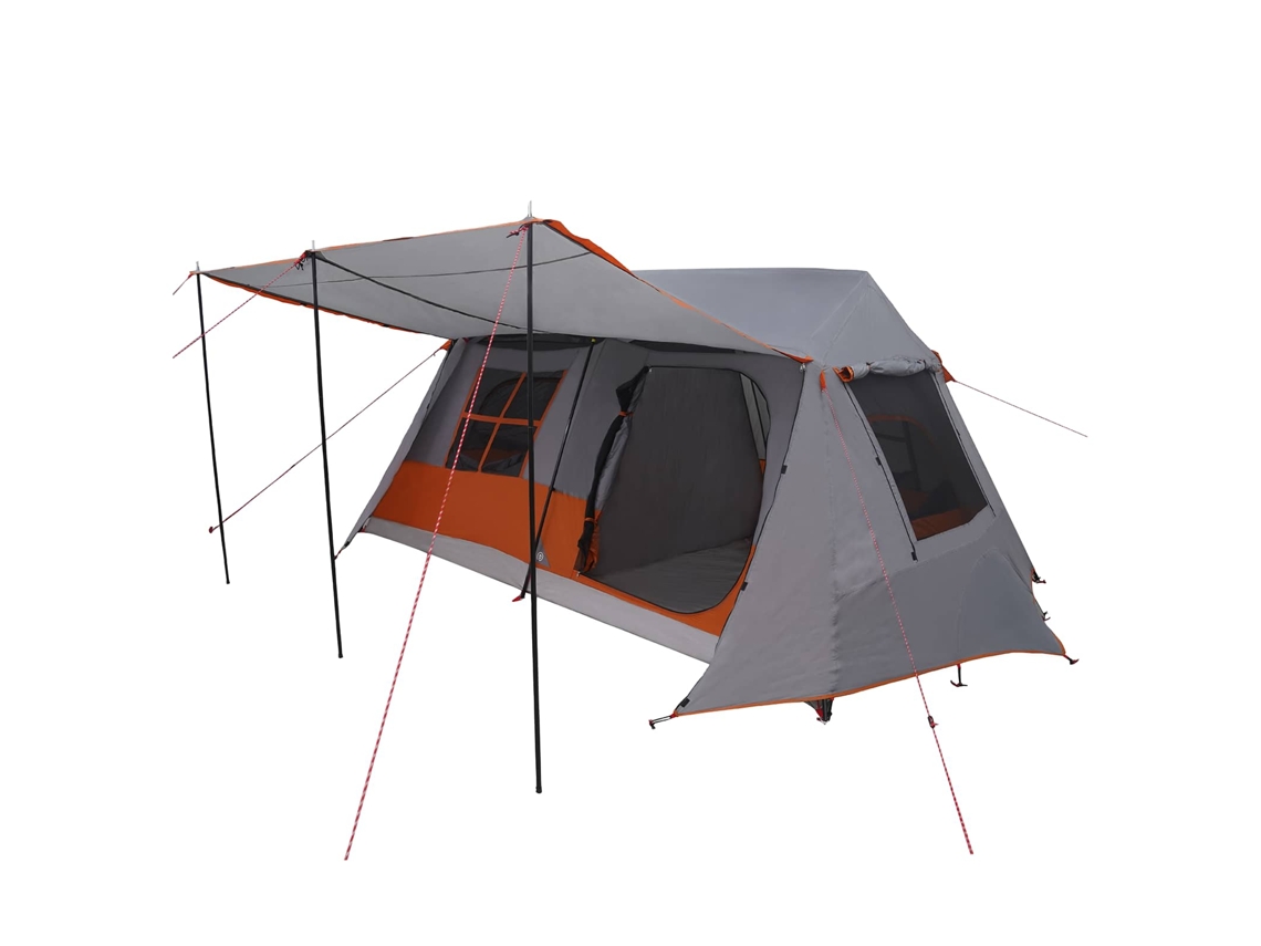 Vidaxl Tenda Túnel Cinza E Laranja 400 X 278 X 182 Cm
