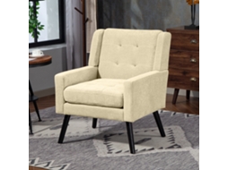 Poltrona Em Camurça Com Capitonê, Espuma De Alta Densidade E Pés De Madeira Maciça. Ideal Para Espaços Compactos: Sala, Quarto E Escritório.
