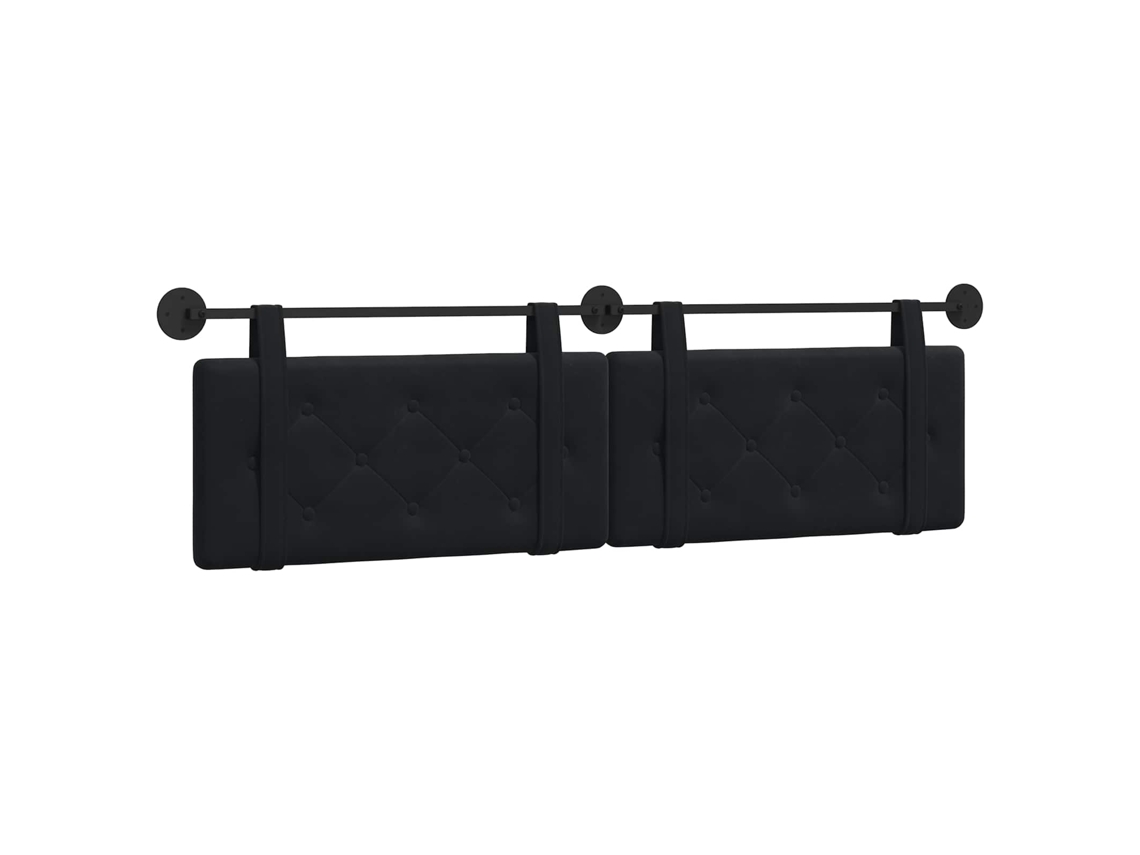 Cabeceira Suspensa Preto Veludo MAISON EXCLUSIVE