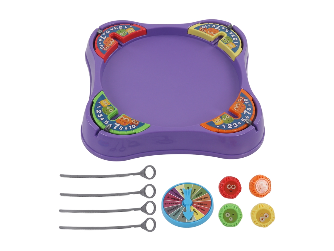Ats juguete de Peonza de Mesa Interactivo com Disco Giratsório, Jogo Competitivo Multijogador para 4 Pessoas