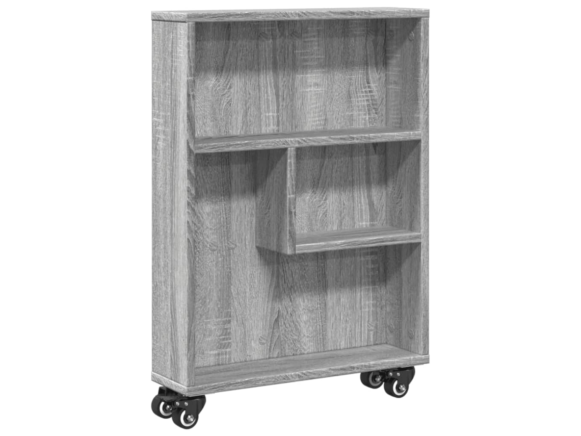 Narrow Storage Trolley, Narrow Storage Trolleys Vidaxl Cinzeto Madeira Processada (n/a)