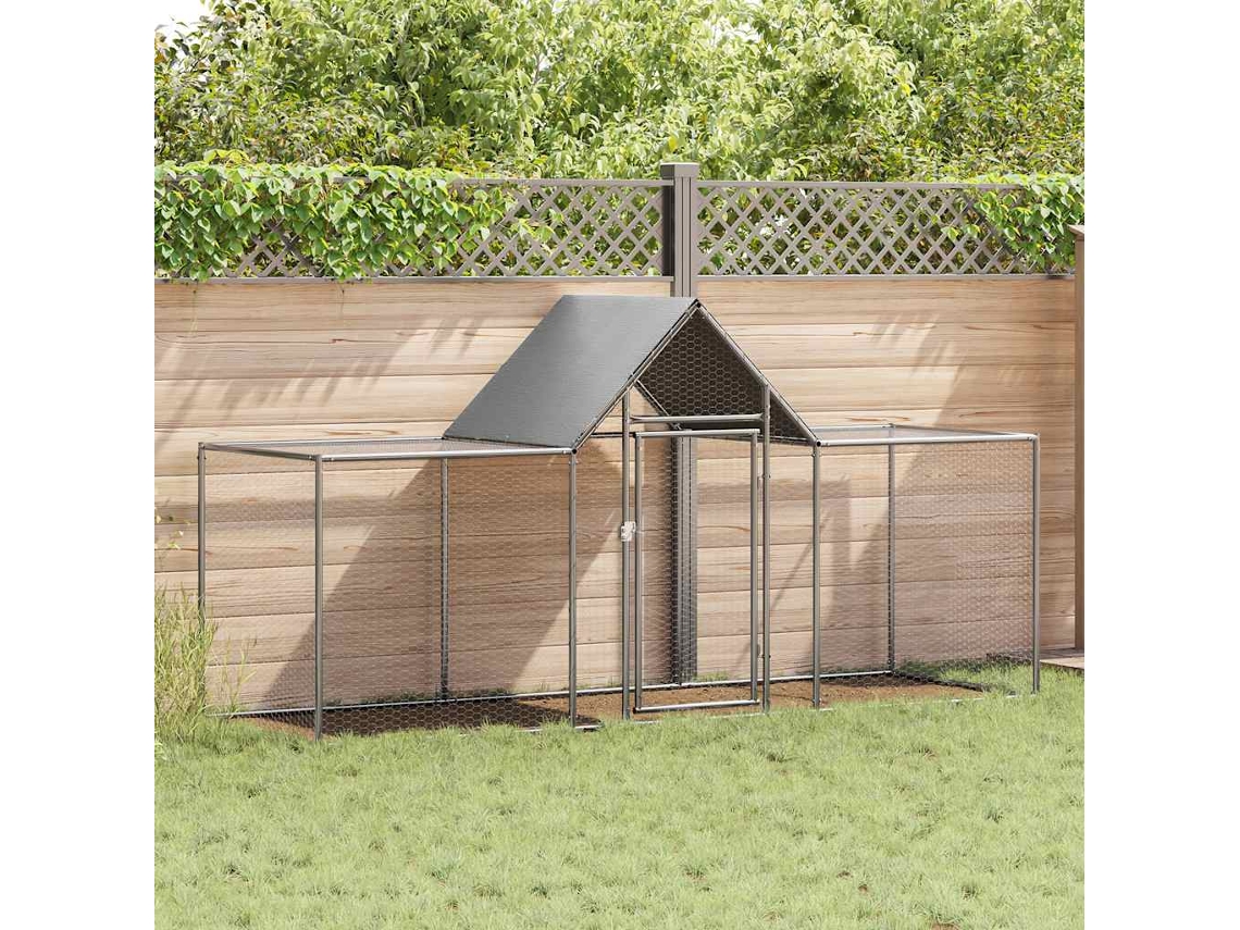 Vidaxl Galinheiro 3x1x1,5 M Aço Galvanizado