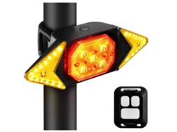 Luz Traseira De Bicicleta Pisca Luzes Traseiras De Bicicleta Com Controle Remoto Sem Fio Recarregável Usb Com 5 Modos Preto-preto*