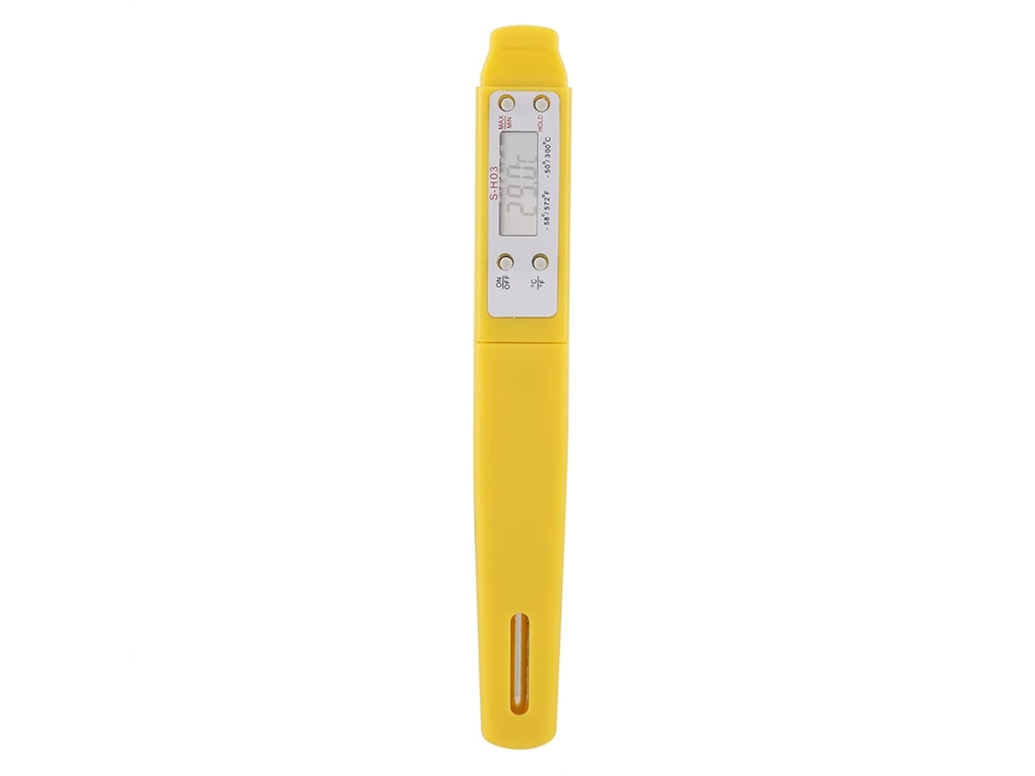 Termômetro Digital De Leitura Instantânea Para Alimentos, Com Sonda Carnes, Ideal Cozinha E Churrasqueiras Aquaforge (amarelo)