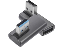 Adaptador Usb Macho Para Fêmea De 90 Graus, Design Leve Em Liga