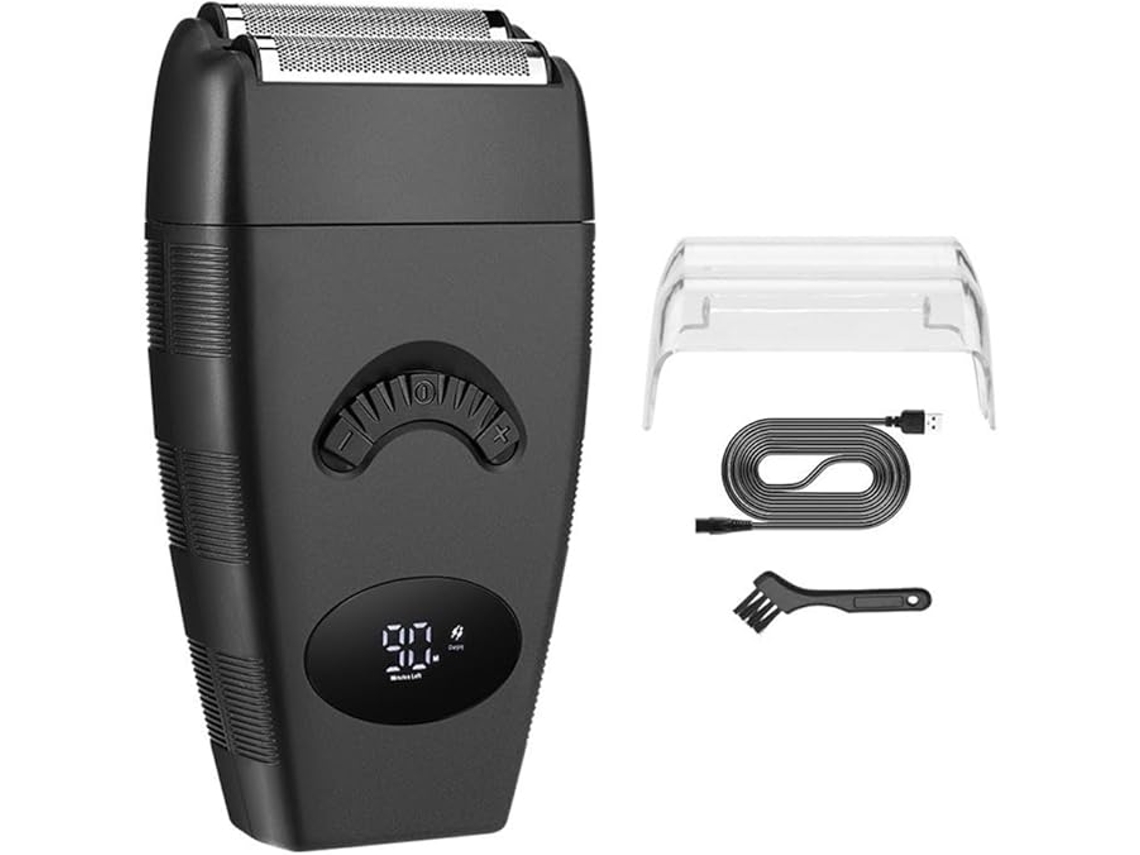 Barbeador Elétrico De Lâmina Recíproca Para Homens, 3 Níveis De Velocidade (preto) Czhhmart