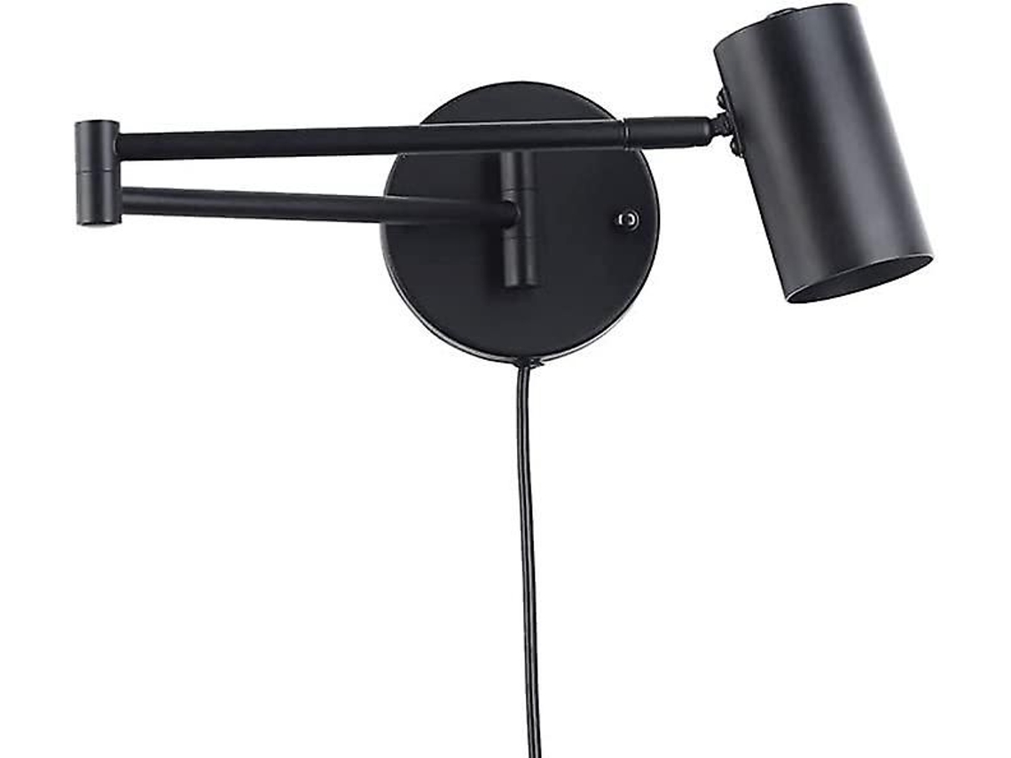 Arandela Led Com Braço Articulado, Plugue E Interruptor, Soquete E27, Para Sala E Quarto