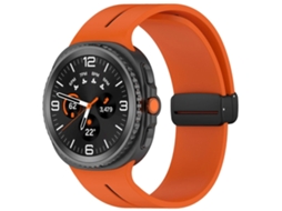 Pulseira De Silicone Dobrável Com Fecho Magnético Para Samsung Galaxy Watch8 / Watch8 Classic