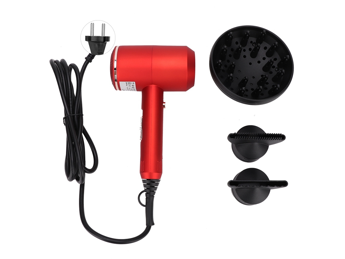 Secador De Cabelo Elétrico Profissional Para Salão Com Motor Ac, 3 Velocidades E Bico De Ajuste