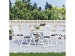 Almofadões De Cadeira 6 Pcs 40x40x7 Cm Tecido Oxford Cinza Dkd Home Decor