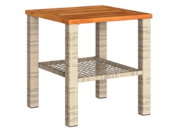 Garden Table, Garden Tables Vidaxl Bege Rattan / Vime (40 X 40 X 42 Cm)