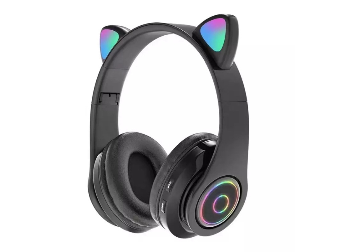 Fones De Ouvido Infantis, Bluetooth 5.0, Microfone Inteligente Com Cancelamento De Ruído, Preto