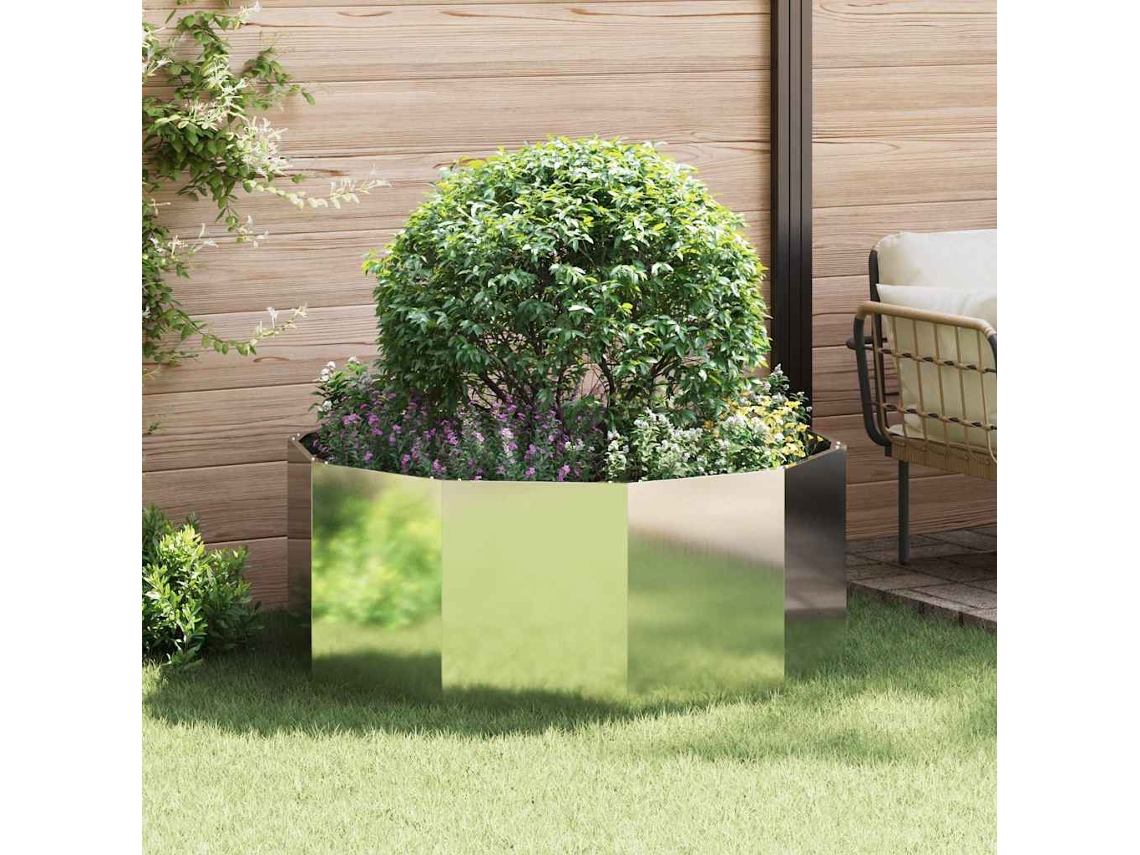 Vidaxl Floreira Prateado 120 X 120 X 50 Cm Aço Galvanizado