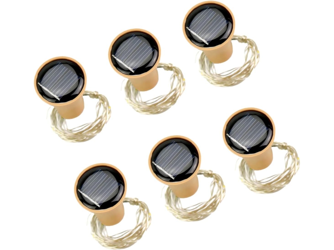Fio De Cobre Decorativo Com Energia Solar, 15 Leds, À Prova D'água, Para Garrafa De Vinho, Ambiente Festivo, Uso Externo.