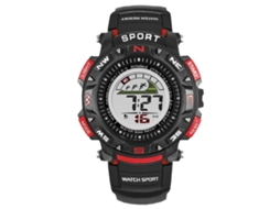 Relógio eletrônico esportivo Synoke Youth Outdoor, luminoso, à prova d'água, vermelho