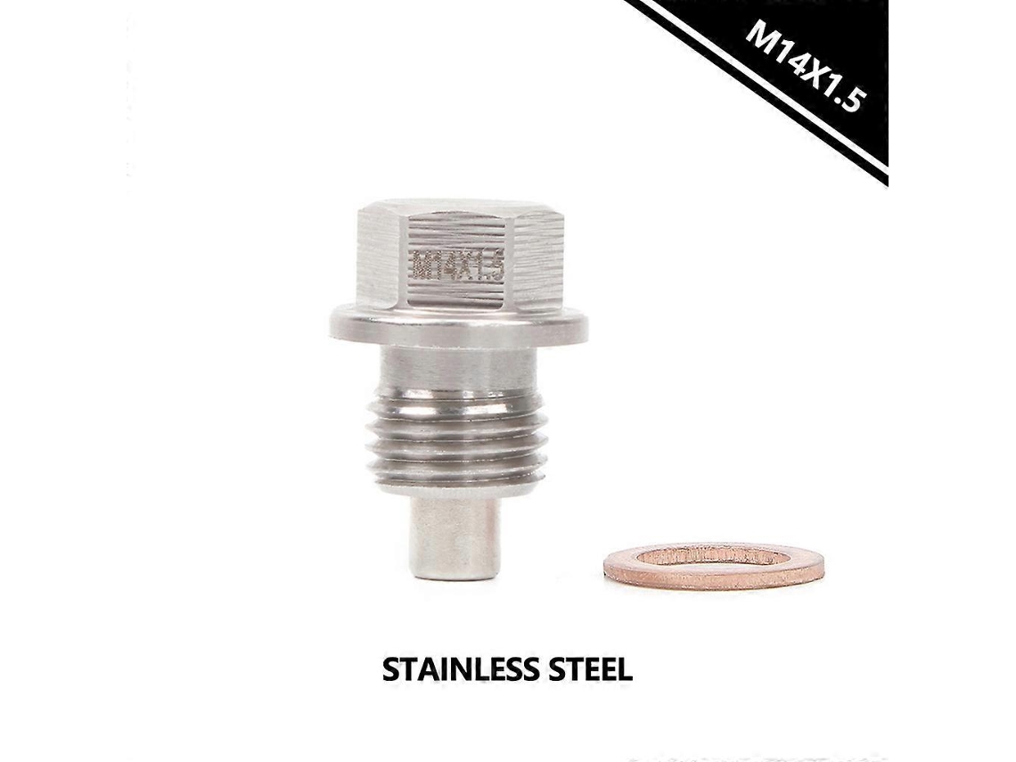 Tapon de drenaje magnético de óleo para motor com junta M14x1.5 M16x1.5 M18x1.5 de aço inoxidável resistente à corrosão M14 1.5 S/MARCA