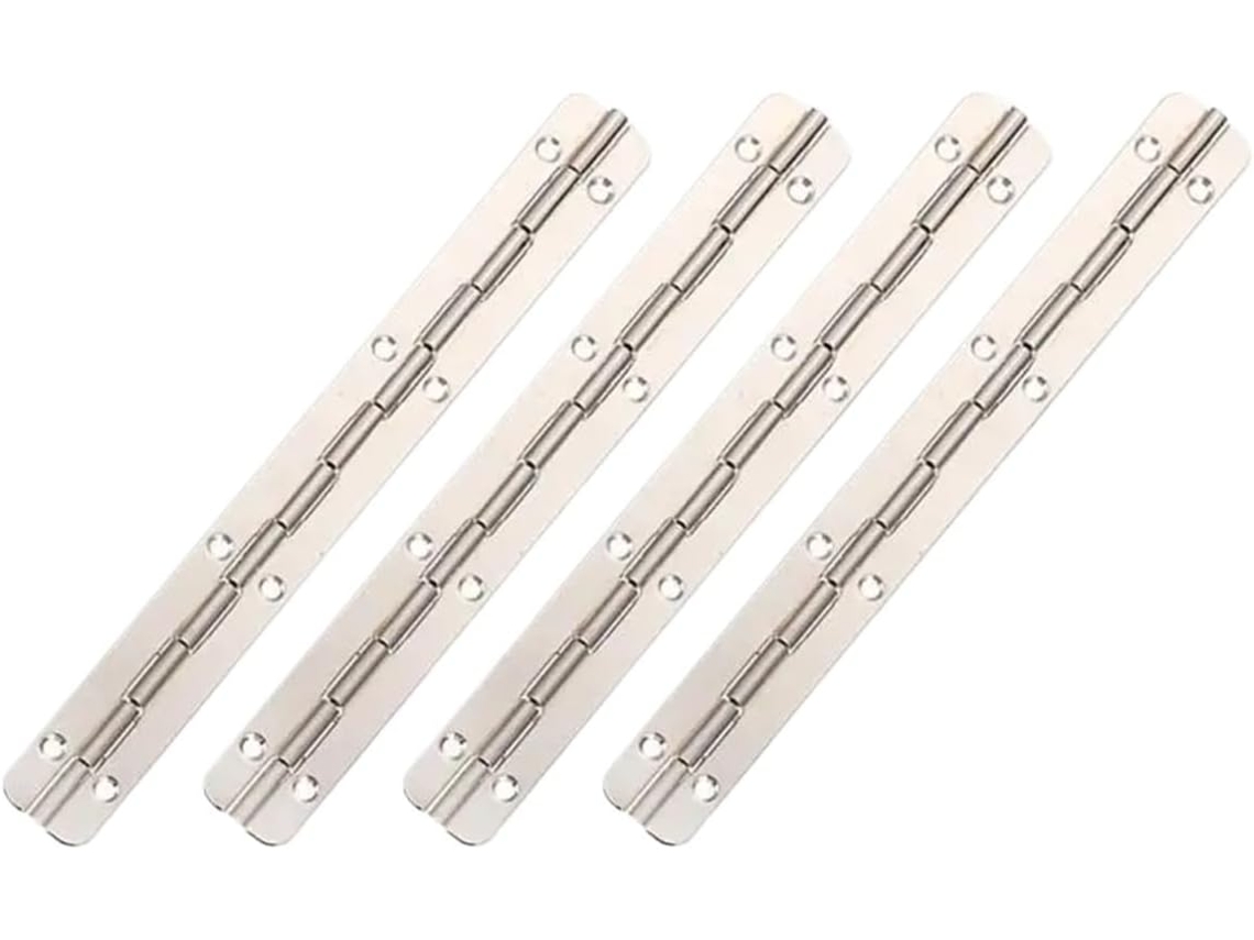 Dobradiça De Piano Reforçada, 1 2 4 Peças, Dobradiças De Piano Em Metal Na Cor Níquel Para Artesanato, Móveis E