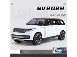 (branco) Land Rover Range Rover Sv Suv, Miniatura Em Liga Metálica Na Escala 1:24 Com Efeitos Sonoros E Luminosos.