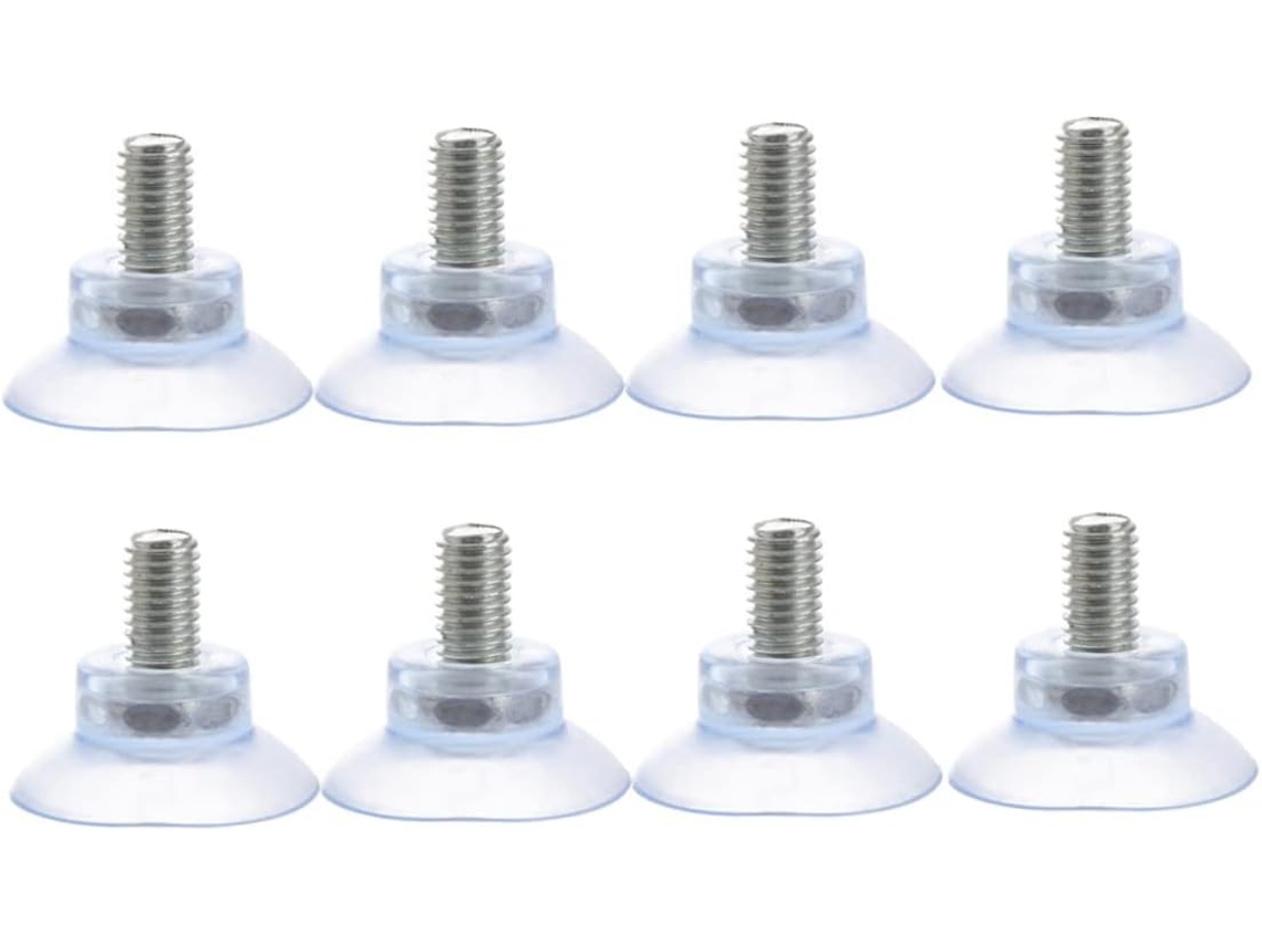 Aboofan Conjunto De 8 Ventosas Pvc Para Móveis, 8x13cm, Com Suportes De Parafuso
