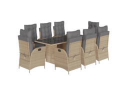 Garden Dining Set, Garden Dining Sets Vidaxl Bege Rattan / Vime (n/a)