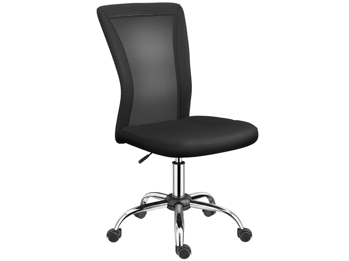 Cadeira de Escritório de Malha Giratória sem Apoio para Braços 43x58x90cm Preto BTFORUS