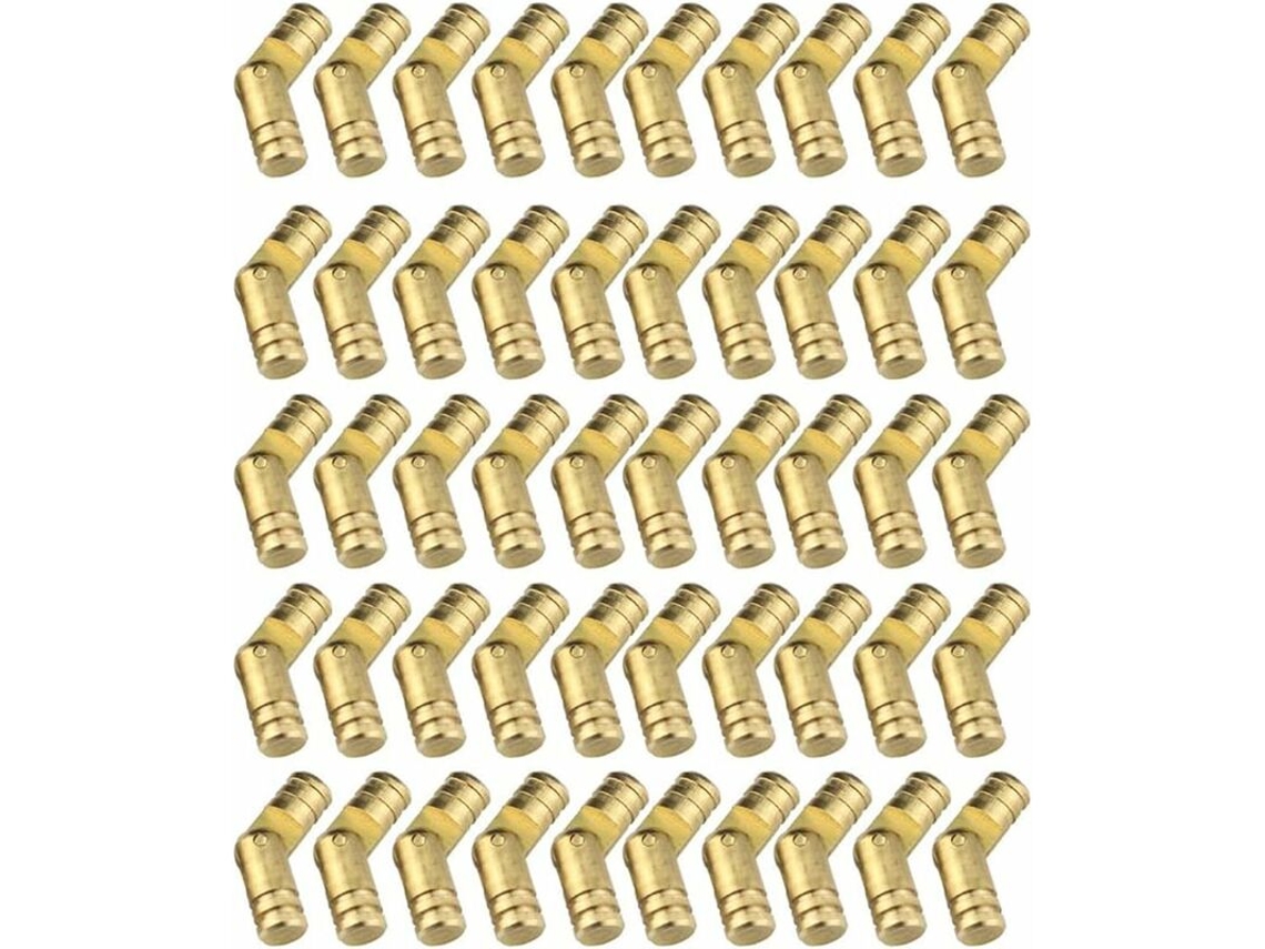 50 Peças De Dobradiça Cilíndrica De Cobre Puro 5 * 25 Com Encaixe Simples Para Gavetas E Móveis Pequenos, Para Projetos Diy E Artesanato