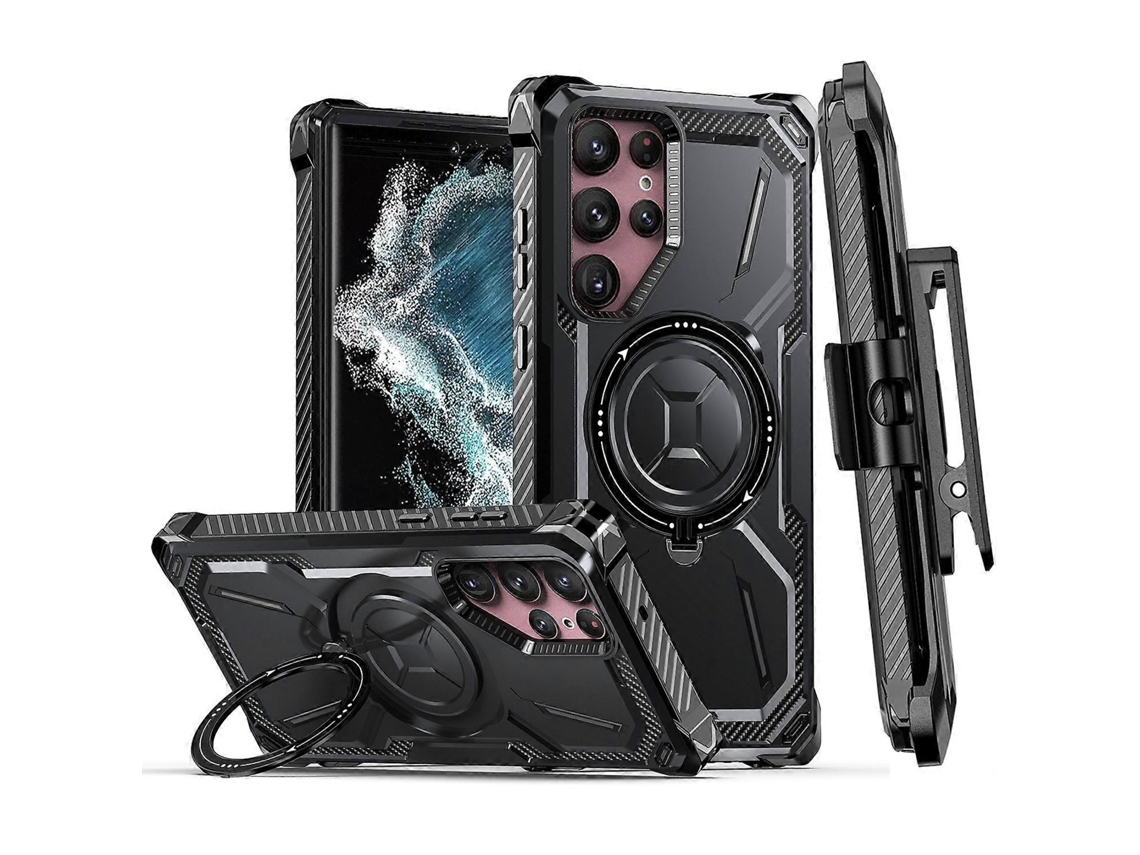 Capa Protetora Armor Series Com Clipe Traseiro Para Samsung Galaxy S23+ 5g