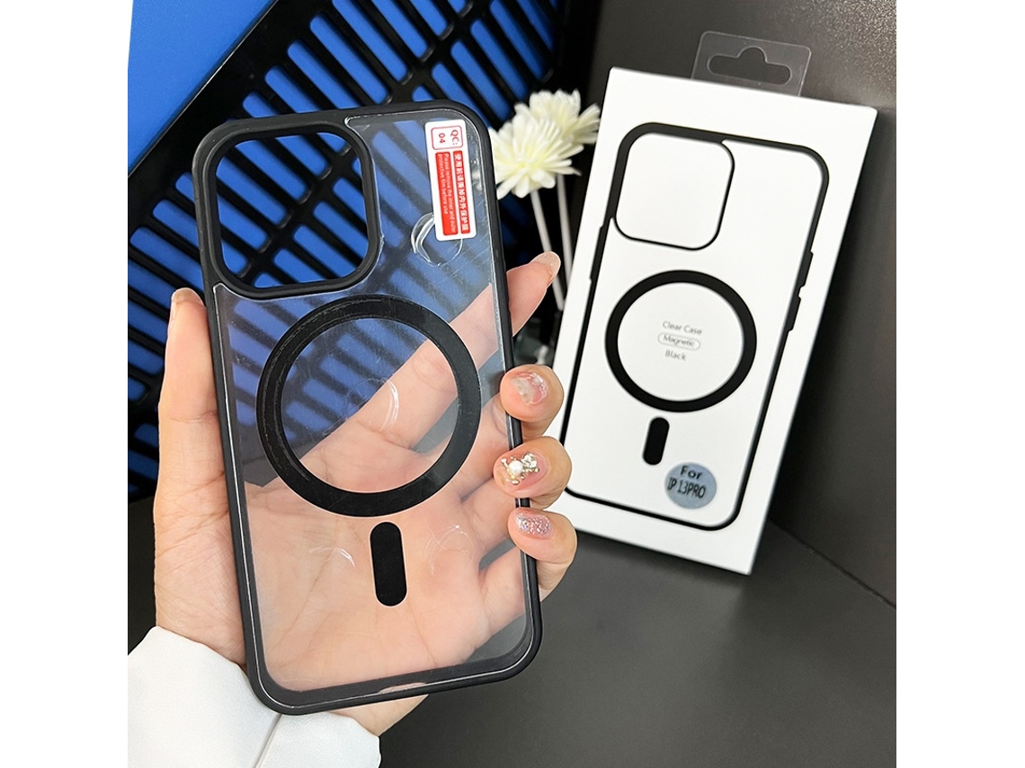 Capa Para Iphone 17 Air Com Toque De Couro, Magnética, Em Acrílico E Resistente A Quedas.