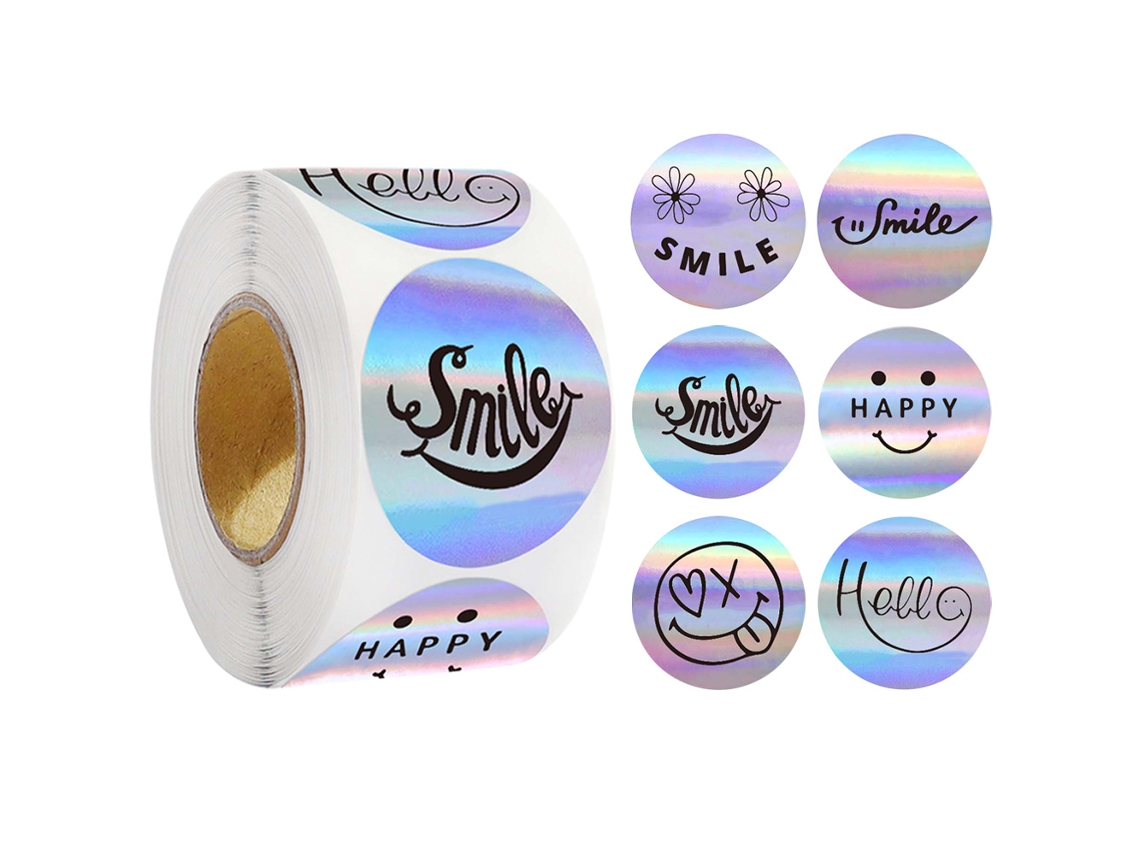 500 Etiquetas a Laser/rolo, 2,5 Cm/1,0 Polegada MDUG (estilo 2)