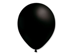 Balão De Látex Preto 28cm 100pcs - Cor: Preto