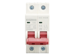 Interruptor De Circuito Miniatura Dc 2p 63a 500v 6000a Montagem Din Rail Para Sistema Solar Pv Dz47s 63z C63
