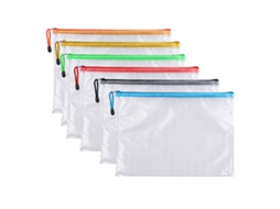 Bolsa Com Zíper De Malha Bolsa Com Zíper De Malha De Plástico À Prova D'Água Para Armazenamento De Material De Escritório Escolar Estilo1 ZMDECQNA