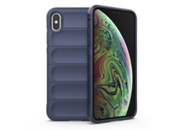 Capa Halinuia Para Iphone Xs Max Magic Shield Tpu Azul Escuro (proteção Integral, Interior Em Flanela)