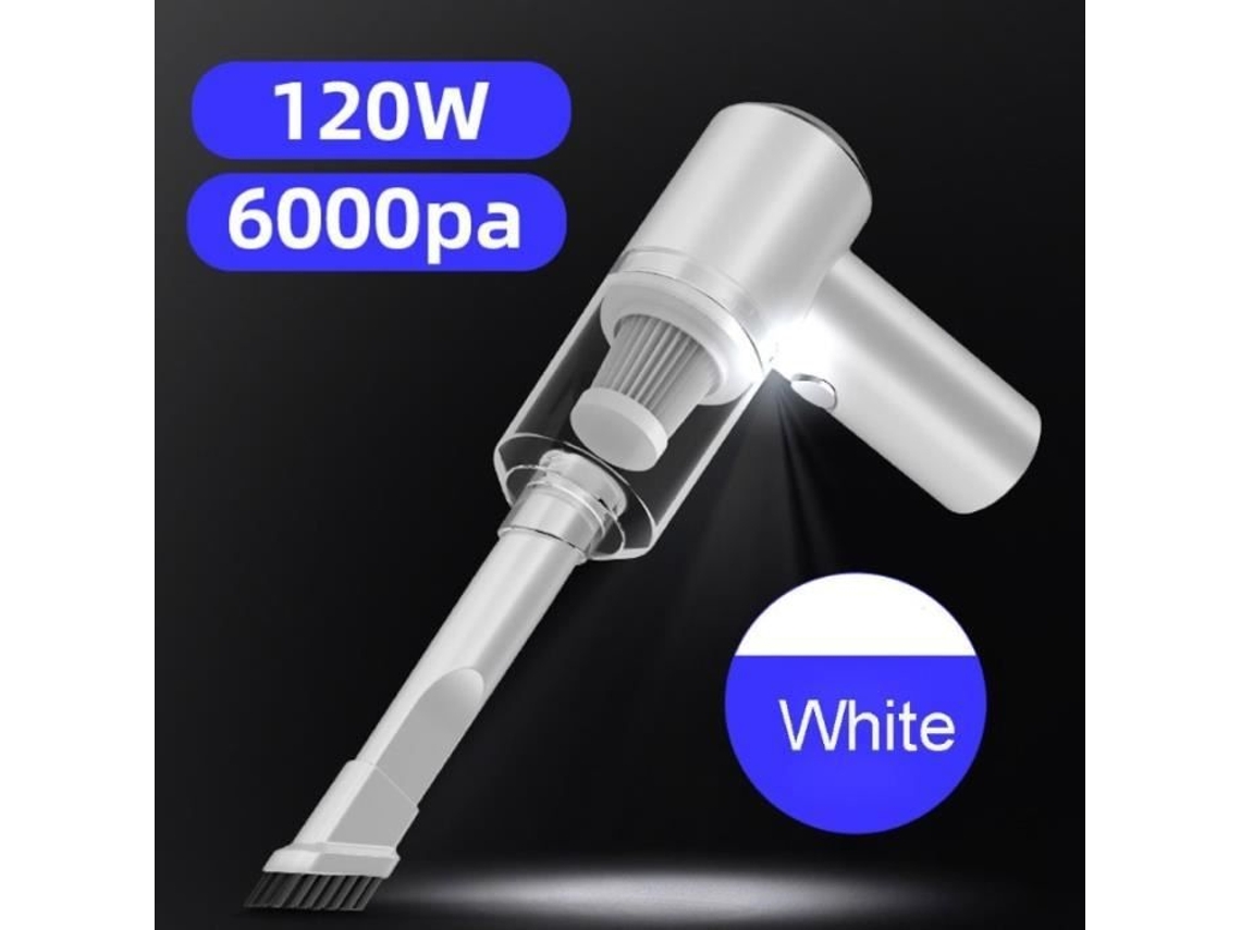 Limpeza Pintura Aspirador Portátil Sem Fio 6000Pa 120W Potente e Recarregável Usb para Carro Caminhão Suv Tipo B -A