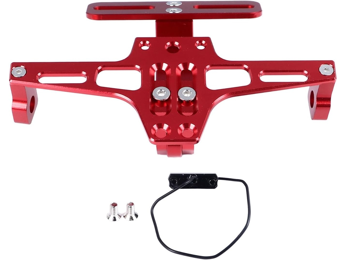 Suporte De Placa Motocicleta Retrátil E Ajustável Com Luz Led, Kit Eliminador De Para Lama Em Liga Alumínio Leve