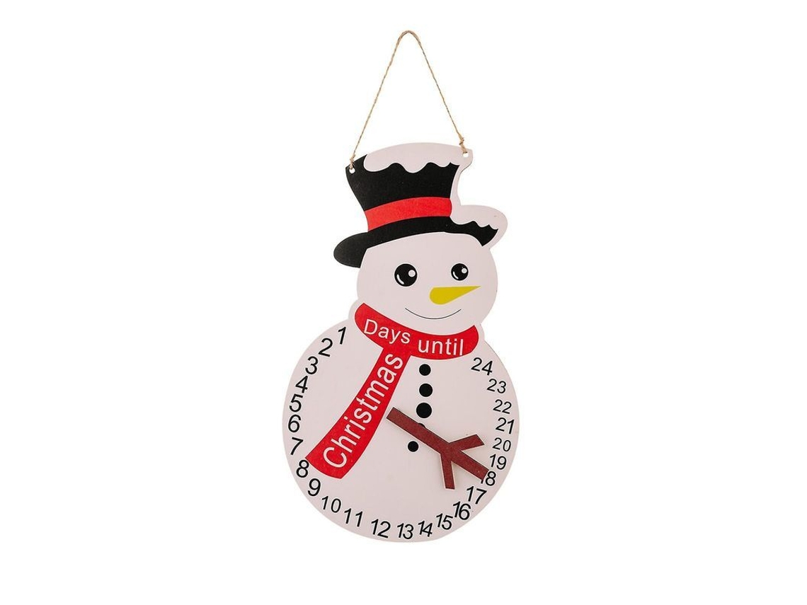 Calendário De Adviento De Madera Navideño Com Elementos Clássicos Para Chaminé E Parede De Lar