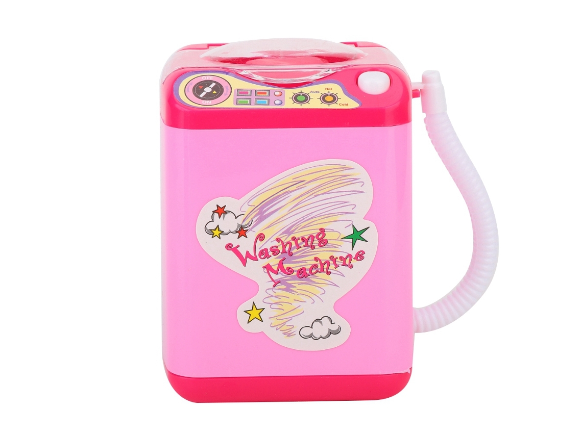 Lavadora Eléctrica Mini Simulación Para Cepillos De Maquillaje Rosa