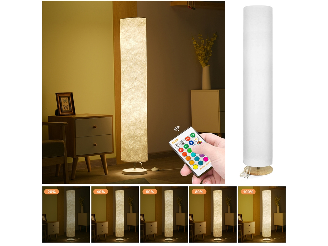 Lâmpada de chão led AC110/220V, 14W, com controle, 16 cores, 5 níveis de brilho | S/MARCA