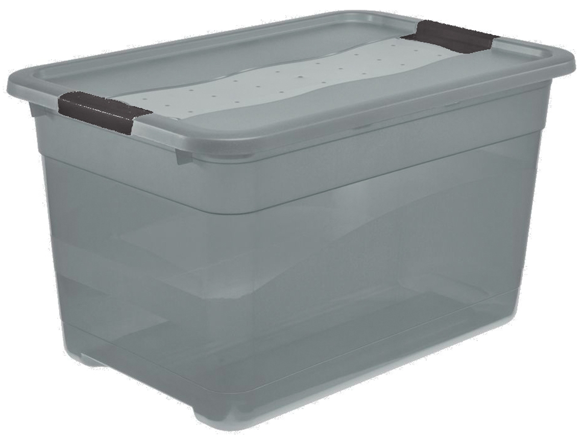 Caixa de Armazenamento Keeper Cornelia 52 Litros Cinza Cristal KEEEPER